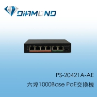 PS-20421A-AE 六埠1000Base PoE交換機