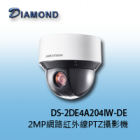 DS-2DE4A204IW-DE 2MP網路紅外線PTZ攝影機