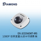 DS-2CE56D8T-IRS 1080P 低照度星光級半球攝影機